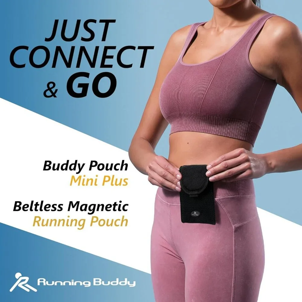 Magnetic Pouch Waistpack Wallet Travel Gym Walk Run Bike NEW